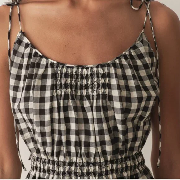 DÔEN Leslie Dress in Marilyn Gingham - Picture 4 of 9